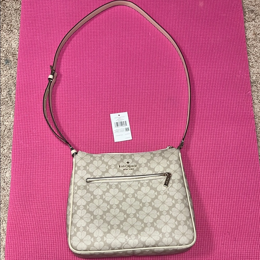 Kate Spade Signature Spade Flower Cream Crossbody Bag and Adjustable Strap